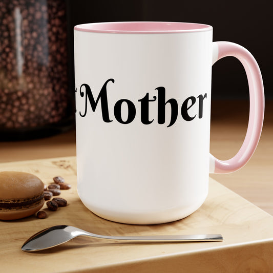 Two-Tone Coffee Mugs, 15oz for Mothers Day