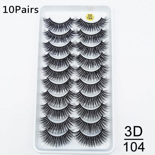 Ten pairs of false eyelashes