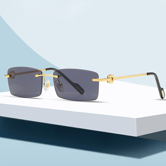 Frameless Square C- Type Acetate Sunglasses Men And Women
